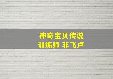 神奇宝贝传说训练师 非飞卢